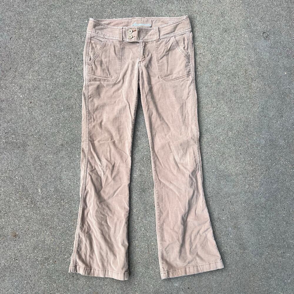 Vintage Y2K Aeropostale Tan Corduroy Low Rise Boot Flare Pants 5/6 REGULAR